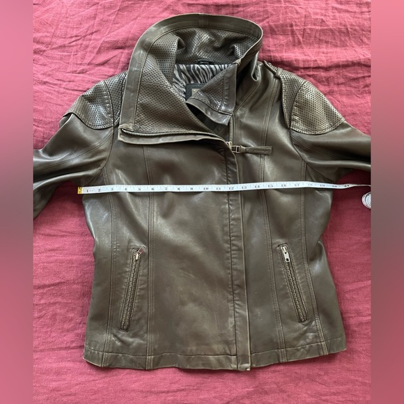 Mackage Dark Brown Leather Jacker Women’s Size L - Picture 5 of 16